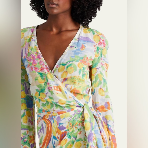 $2790 RALPH LAUREN COLLECTION
Collinson Printed Linen Voile Wrap Gown size8 - Picture 6 of 10